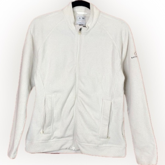 GUC! - ADIDAS Climawarm Cream Waffle zip up Sweatshirt Size Small - Picture 1 of 7